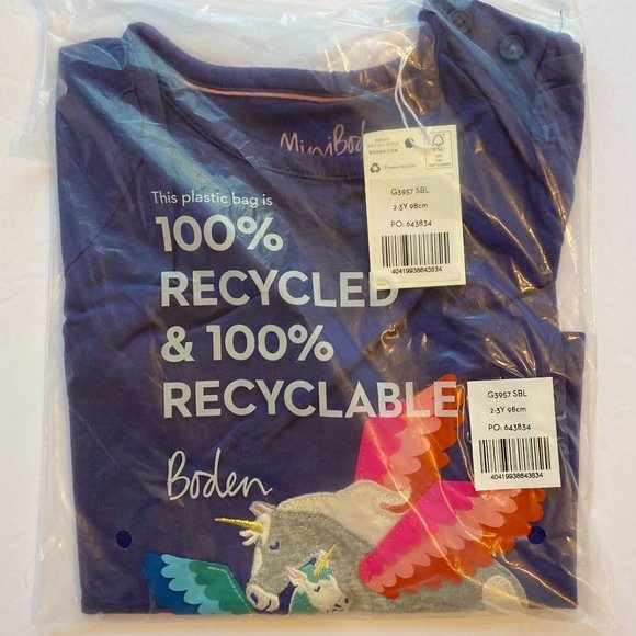 NWT Mini Boden HTF Unicorn Mom & Baby T-Shirt 2/3Y - Picture 6 of 6